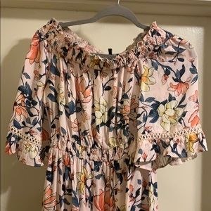 Floral off the shoulder dress